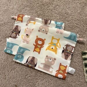 Set of Two Neat Solutions Wet N’ Dry Diaper Storage Container - Animals